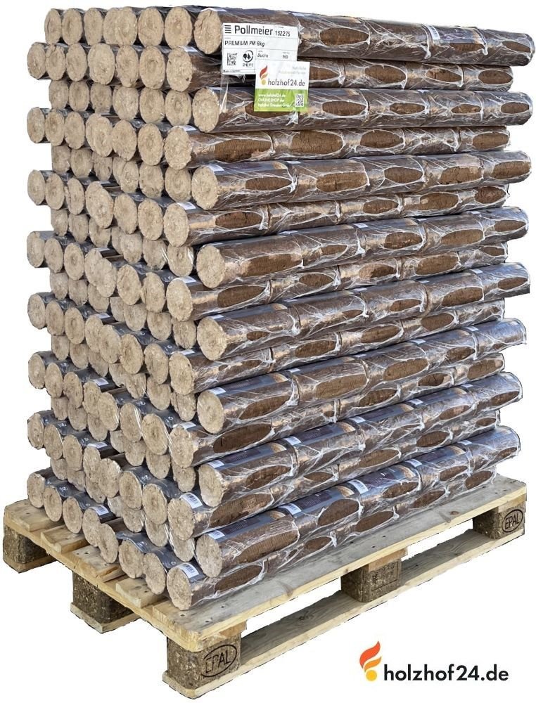 Nielsen Hartholzbriketts Buche 160x6kg 1 Palette, Brennholz aus dem ÖkoFEN Sortiment