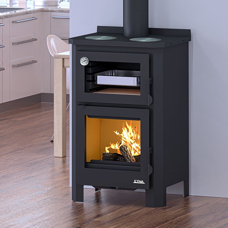 Holzofen mit Backofen und Kochplatte Pramoda – 14 kW, Kaminofen aus dem ÖkoFEN Sortiment